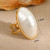 Массивное кольцо с гигантской овальной жемчужиной CJP85890