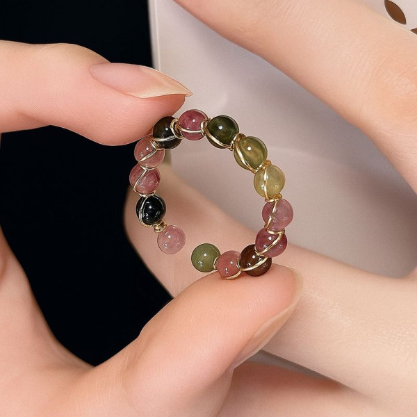 Кольцо имитация турмалина ювелирный сплав 1J12173CJJ