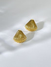 Золотистые серьги-пусеты «Ракушки» Z27622