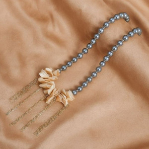 Двойное жемчужное колье с цветочными элементами 1J12221CJJ