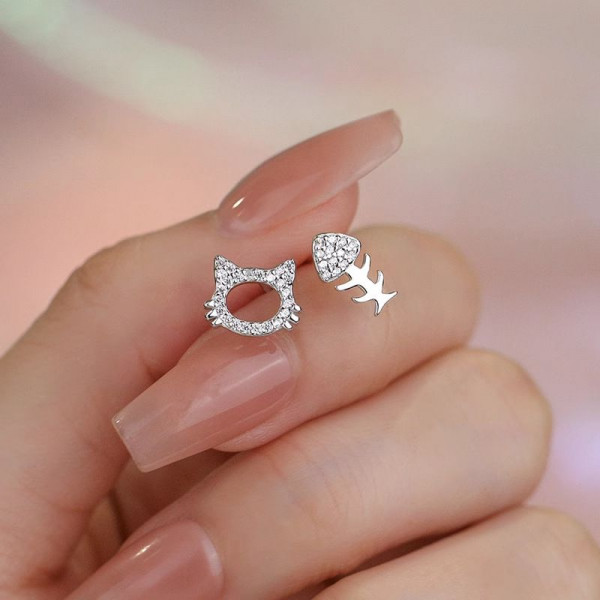 Серьги медь с напылением платиной J10703CJJ