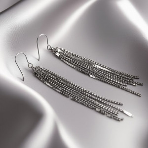 Серьги ювелирный сплав с серебряным гвоздиком J10445CJJ