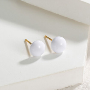 Серьги-пусеты Полусферы CJJ26297