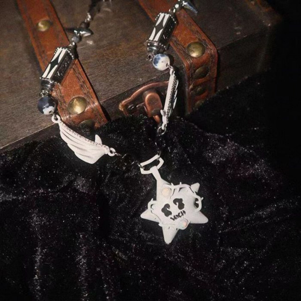 Многослойные бусы с крупной подвеской-звездой и крыльями CJH94669