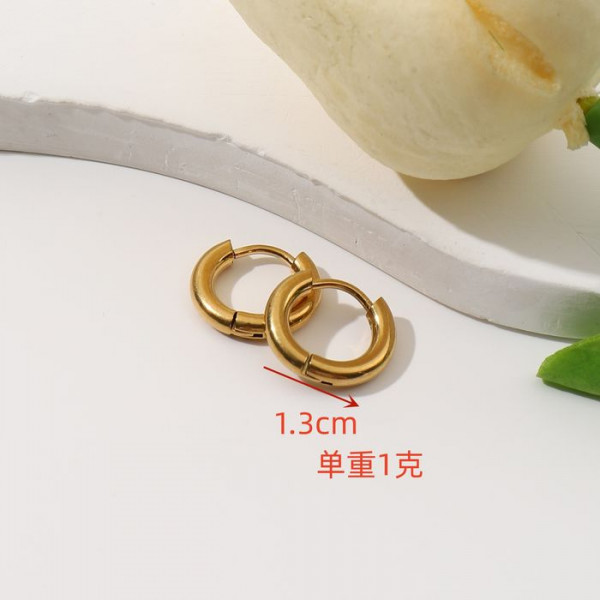 Серьги сталь с напылением золотом GH38428MSK