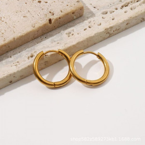 Серьги сталь с напылением золотом GH38428MSK