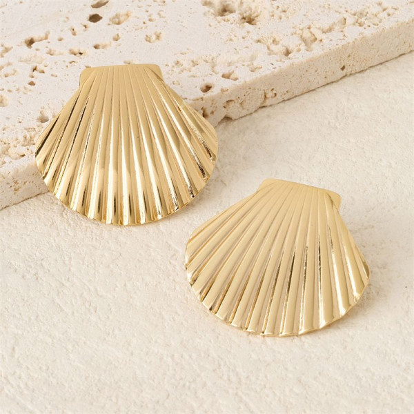 Серьги-пусеты Ракушки гребешки CJM18023