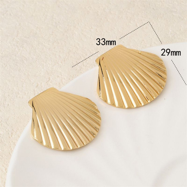 Серьги-пусеты Ракушки гребешки CJM18023