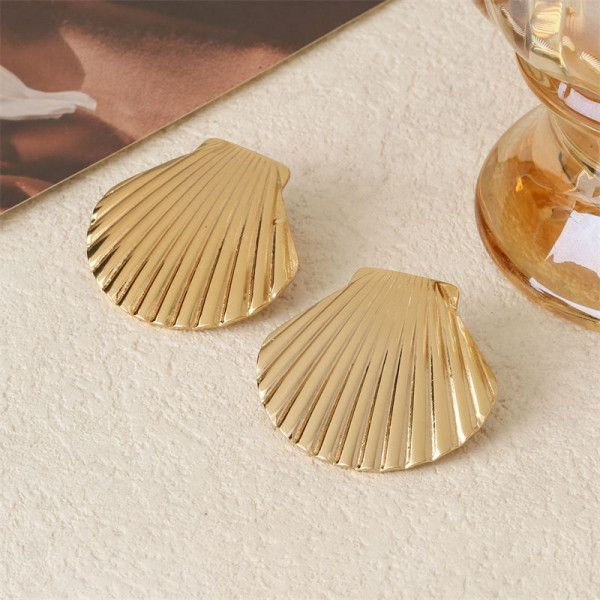 Серьги-пусеты Ракушки гребешки CJM18023