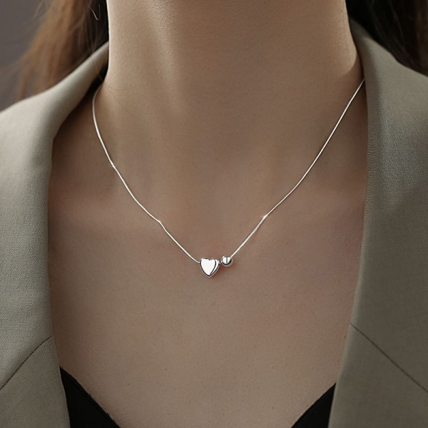 Цепочка с кулоном сердце ювелирный сплав 1J12392CJJ