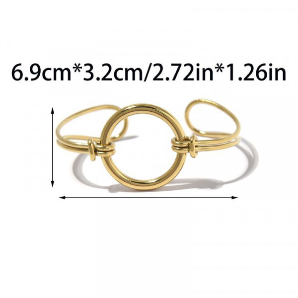 Браслет жесткий с центральным кольцом и узлами CJP93481