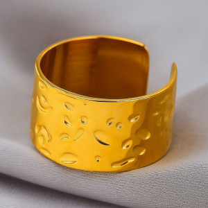 Кольцо медицинская сталь напыление золотом 1J12167CJJ