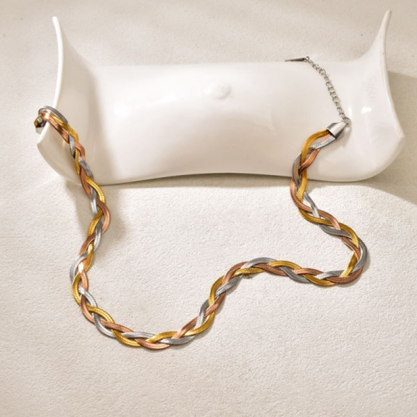 Золотистая цепь с крупными овальными звеньями CJQ29257