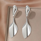 Серьги Висячие Листья изогнутые глянцевые CJM03868