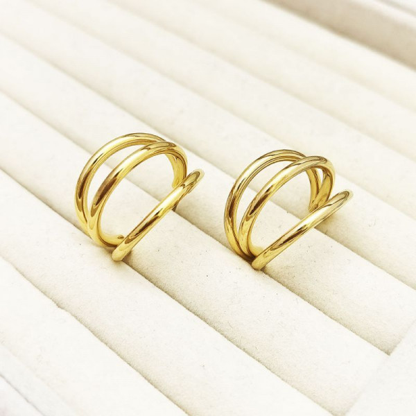 Серьги-пусеты Листья объемные CJR66528