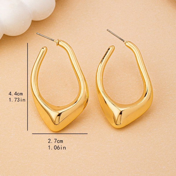 Серьги-конго неправильной изогнутой формы в стиле минимализм CJP78803