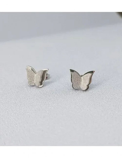 Серьги-пусеты Бабочки глянцевые 1J10011CJJ
