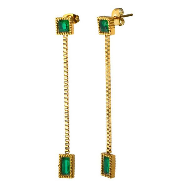 Серьги Висячие длинные палочки с кристаллами CJL48879