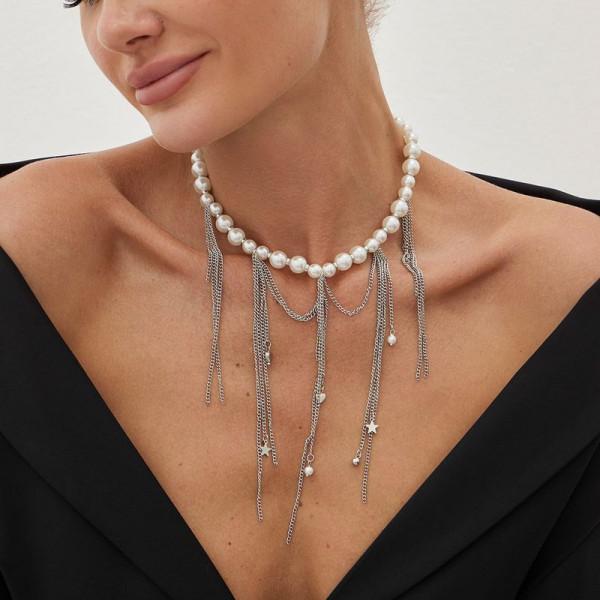 Колье ювелирный сплав жемчуг 1J12224CJJ