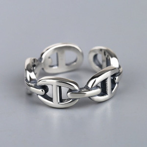 Кольцо в форме массивной цепи в стиле гранж CJC99249