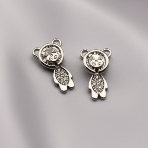 Серьги медь с напылением платиной J10706CJJ