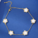 Браслет-цепочка с подвесками в форме клевера CJH22607