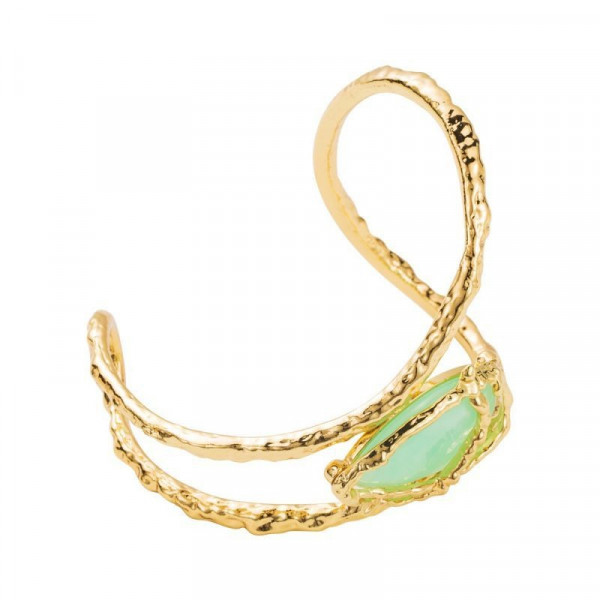 Браслет жесткий разомкнутый с крупными кристаллами CJG41974