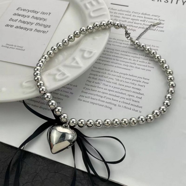 Длинная цепочка на шнурке с бантом и жемчужным акцентом CJH90882