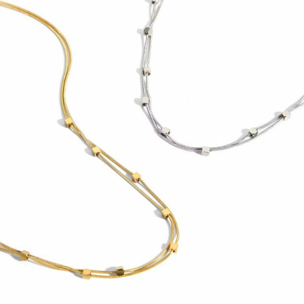 Стальная цепочка с декоративными кубиками J10646CJJ