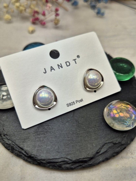 Серьги медь с напылением платиной J10708CJJ