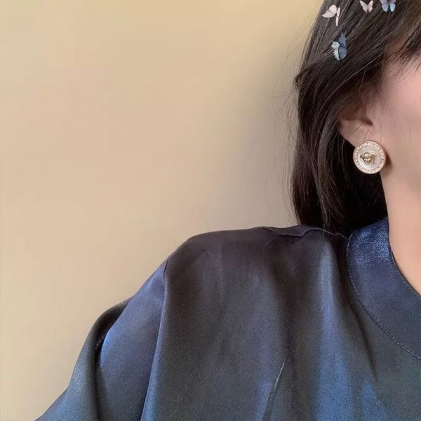 Серьги медицинская сталь с напылением золотом J10869CJJ