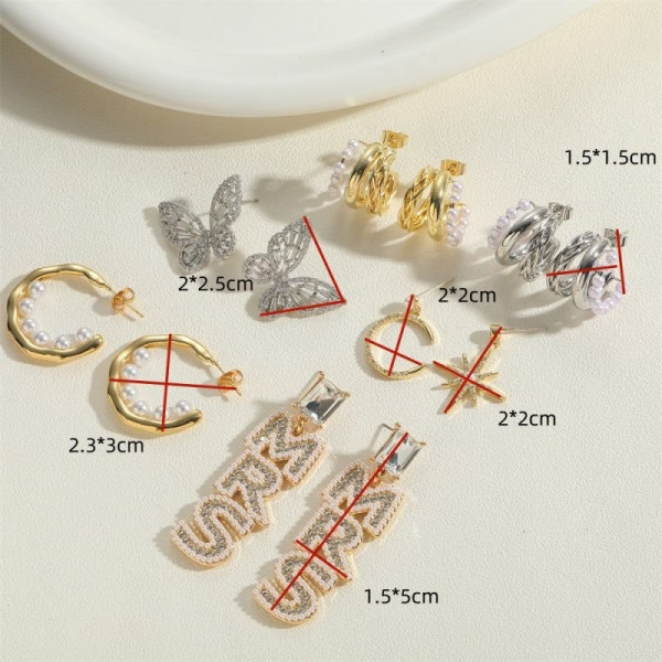 Серьги-полукольца фактурные с жемчугом CJC71270