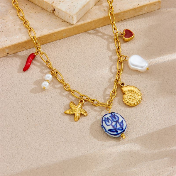 Колье из стали CJP55849