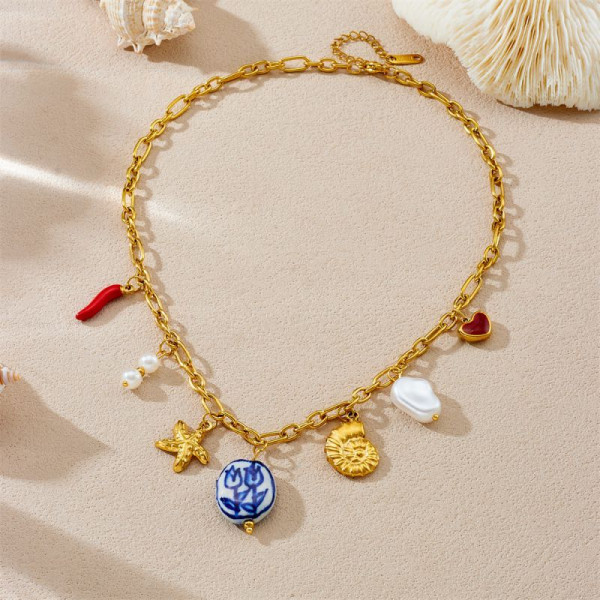 Колье из стали CJP55849