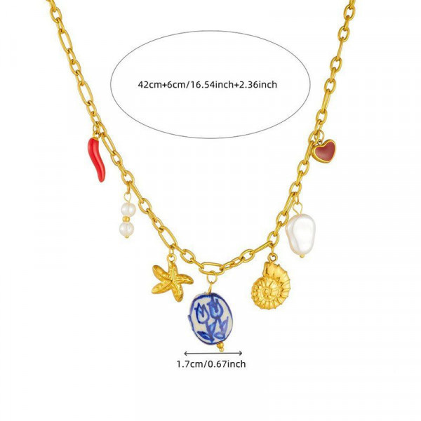 Колье из стали CJP55849