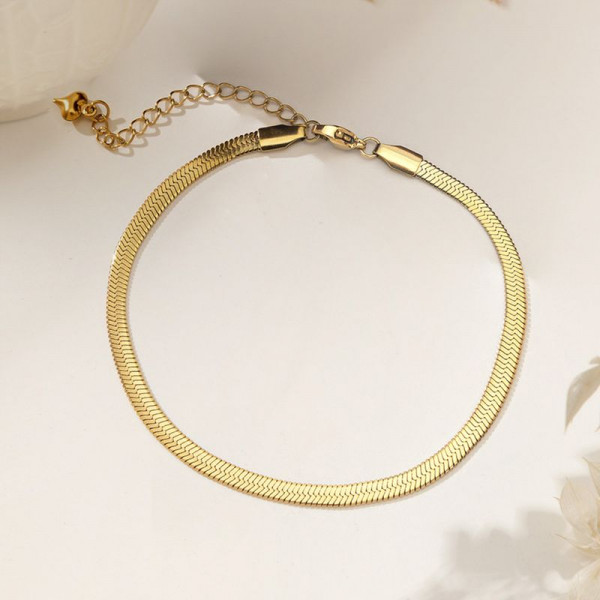 Браслет из титановой стали напыление золотом 1J12000CJJ