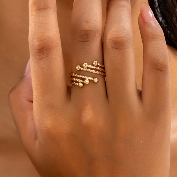 Кольцо разомкнутое с множеством мелких шариков CJQ22069