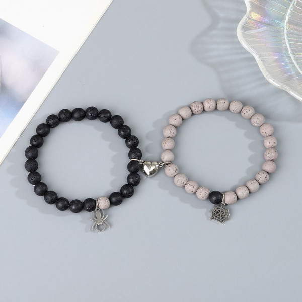 Парные браслеты гармония камня с магнитным замком CJB19790