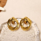 Серьги Висячие двойные кольца узлы CJL48920