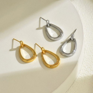 Минималистичные серьги-капли с матовым финишем CJM28986