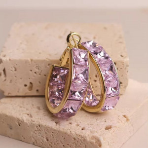 Серьги медь с напылением золотом J10488CJJ