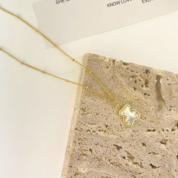 Колье медицинская сталь с напылением золотом J11284CJJ