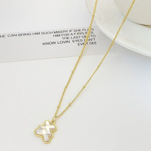 Колье медицинская сталь с напылением золотом J11284CJJ