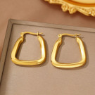 Серьги-кольца трапециевидные гладкие CJM03887