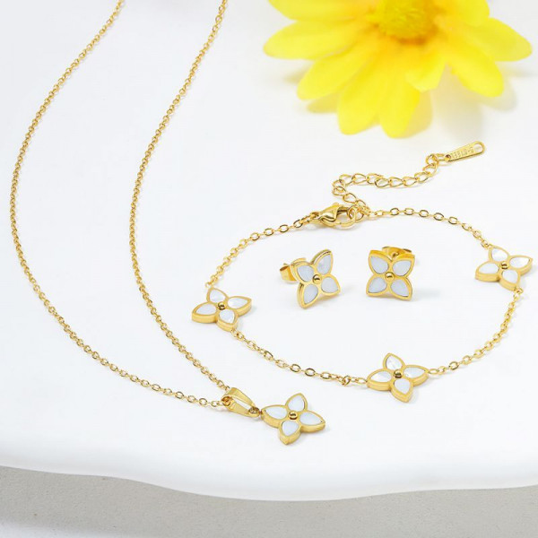 Стальной комплект бижутерии CJP45278