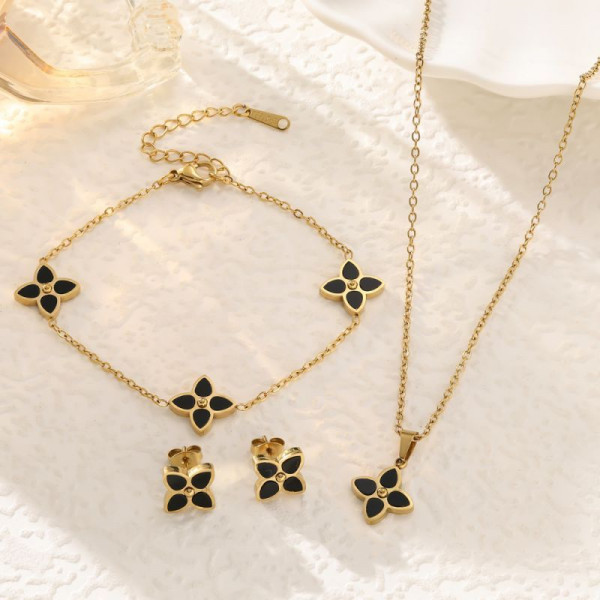 Стальной комплект бижутерии CJP45278