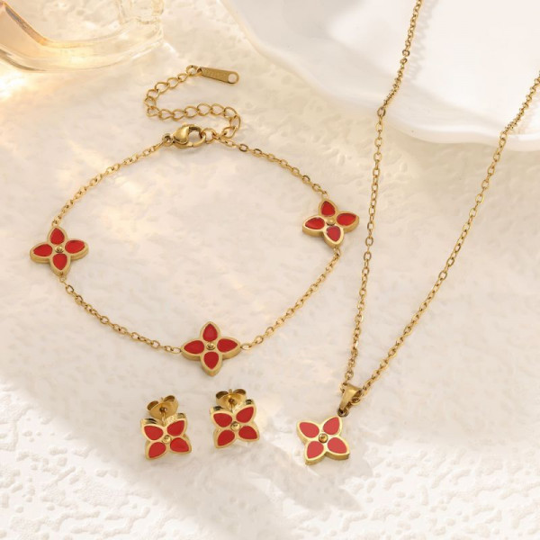 Стальной комплект бижутерии CJP45278