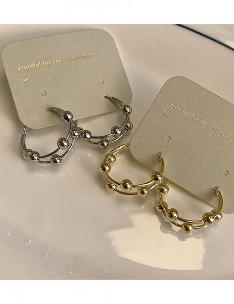 Двойные серебристые конго с шариками Z56827