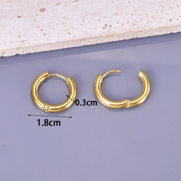 Золотистые серьги-кольца CJH14849