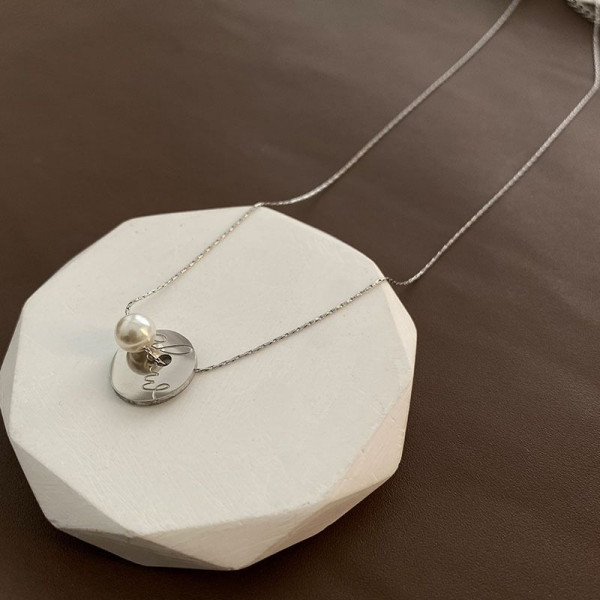 Цепочка с кулоном в форме кольца с жемчужиной CJH56315